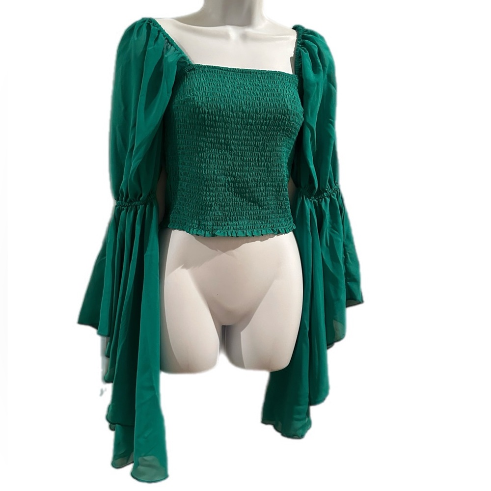 Live 4 Truth Green Women’s Top‎ Bell Sleeves